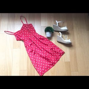 J. Crew Adorable Red Print Dress Size 0